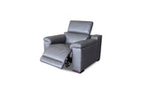 DANTE 1 SEATER LEATHER DARK GREY