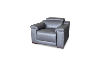 Dante 1 Seater Leather Dark Grey