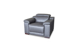 DANTE 1 SEATER LEATHER DARK GREY