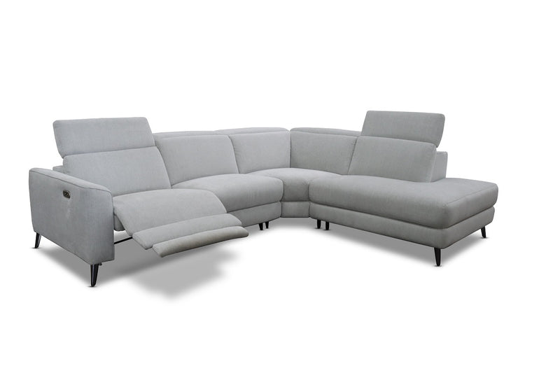 FLAIR 2.5 SEATER CHAISE FABRIC ICE GREY