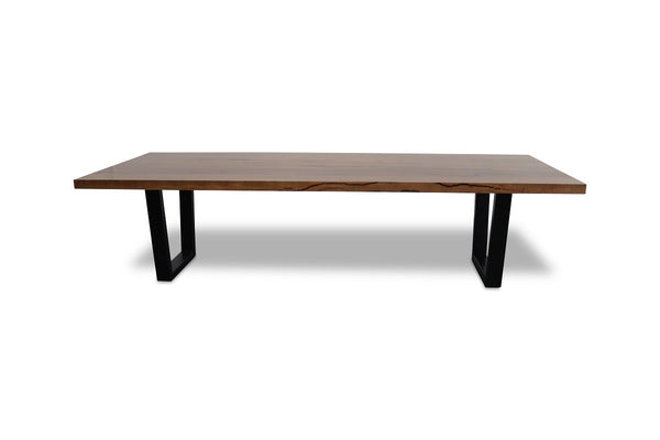 alinga dining table with black metal legs  Western Australian Marri