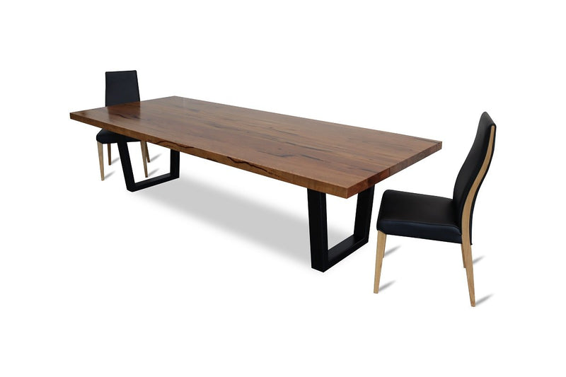 alinga dining table with black metal legs  Western Australian Marri