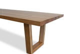 astina dining table with timber hoop legs australian messmate